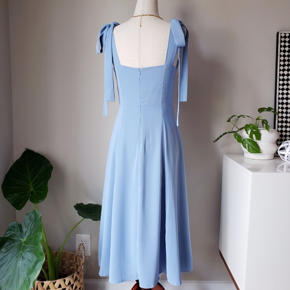 Tie Shoulder Sweetheart Neck Dress main image 0